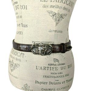 Vintage Brighton Elephant Brown Croc Leather Belt
